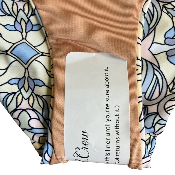 NWT J. Crew Active Curved Waist Cheeky Bikini Bottom Kaleidoscope Print Sz 2X - Picture 11 of 15